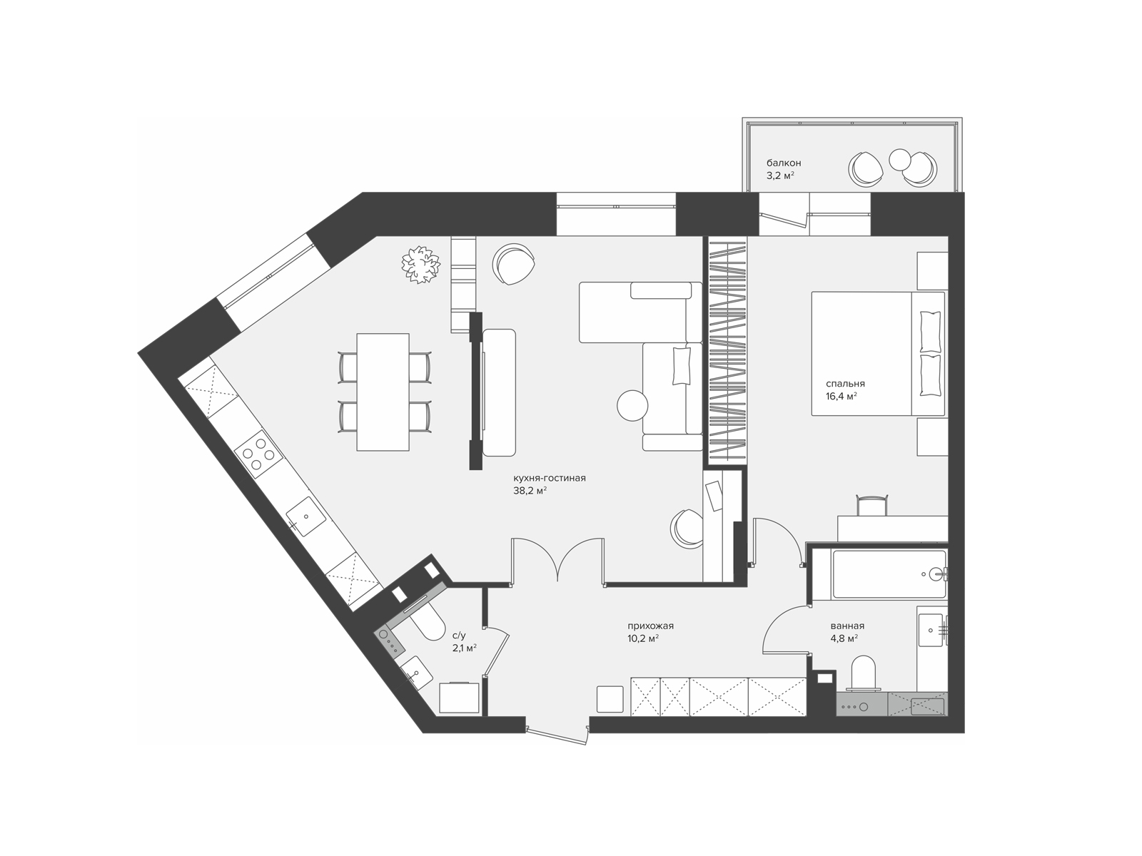 Планировка квартиры в ЖК Династия